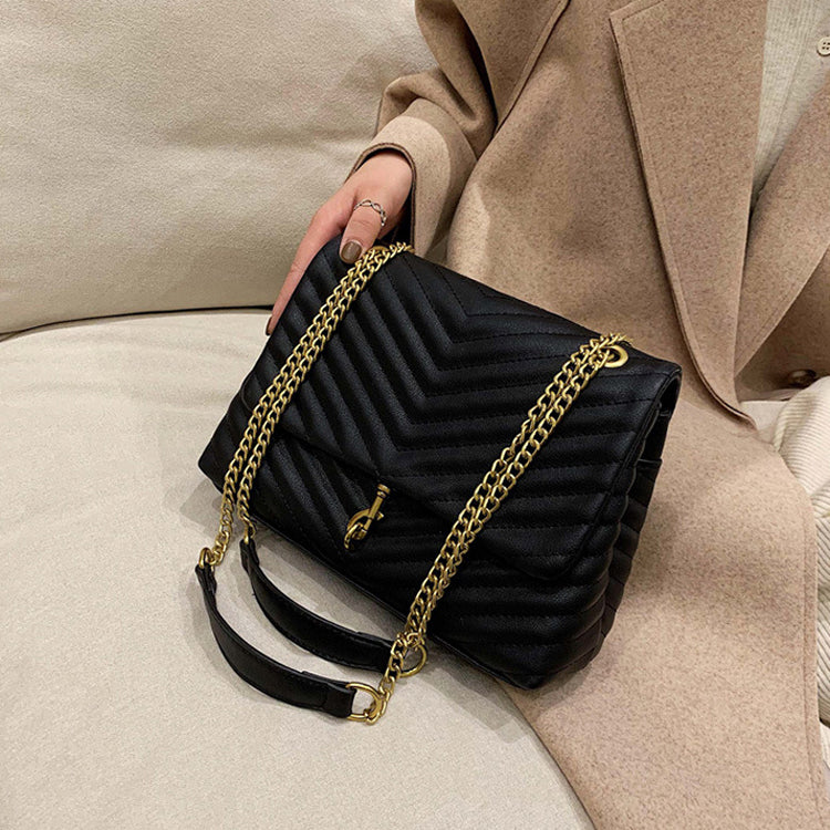 2021 New chain one shoulder Crossbody bag Embroidered Diamond texture atmospheric handbag