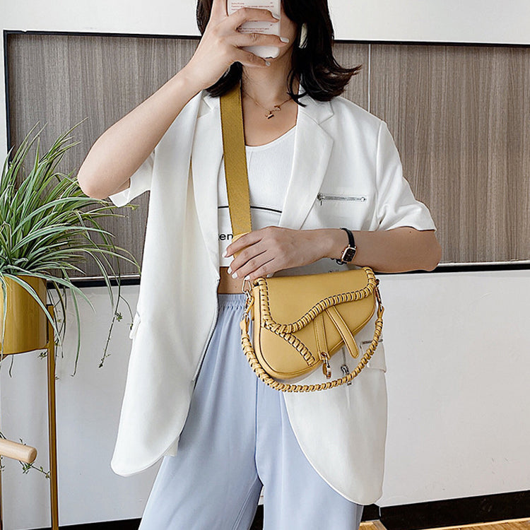 2020 summer new women's bag Europe and America retro saddle bag lace underarm single shoulder bag