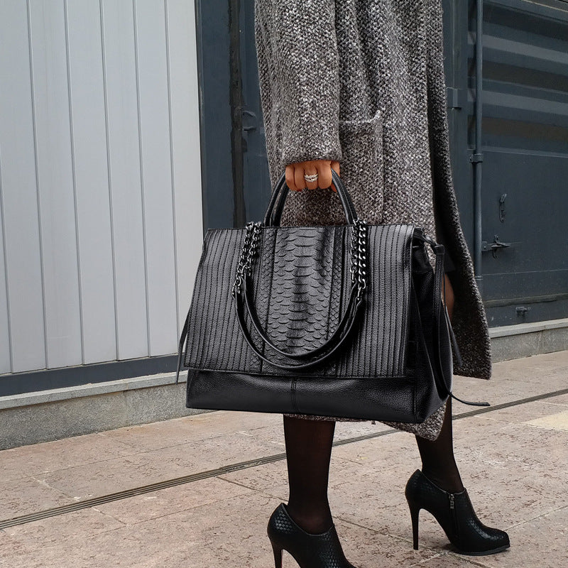 2020 new fashion casual women's bag Korean version of single shoulder bag, versatile personality portable large capacity tote bag